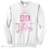 90 Years Old And Fabulous Happy 90th Birthday Sweatshirt thumb 0