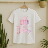 90 Years Old And Fabulous Happy 90th Birthday T-Shirt thumb 2