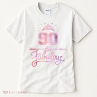 90 Years Old And Fabulous Happy 90th Birthday Tall T-Shirt thumb 0