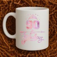 90 Years Old And Fabulous Happy 90th Birthday Coffee Mug thumb 2