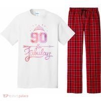 90 Years Old And Fabulous Happy 90th Birthday Pajama Set thumb 0