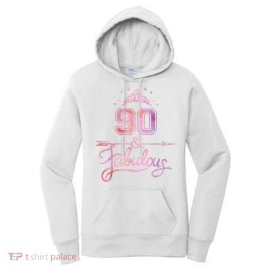 90 Years Old And Fabulous Happy 90th Birthday Women's Hoodie