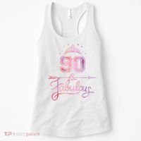 90 Years Old And Fabulous Happy 90th Birthday Women's Tank Top thumb 0