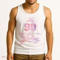 90 Years Old And Fabulous Happy 90th Birthday Tank Top thumb 3
