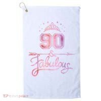 90 Years Old And Fabulous Happy 90th Birthday Golf Towel thumb 0