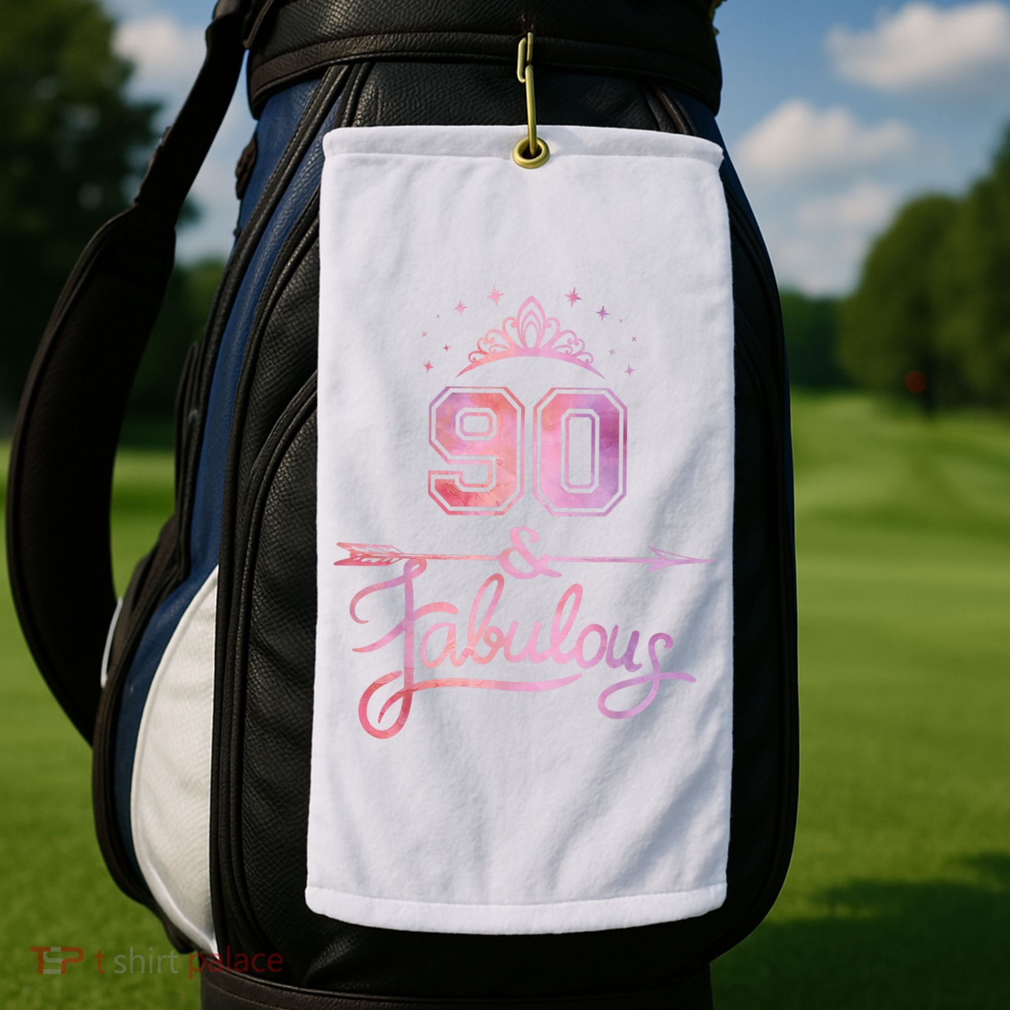 90 Years Old And Fabulous Happy 90th Birthday Golf Towel