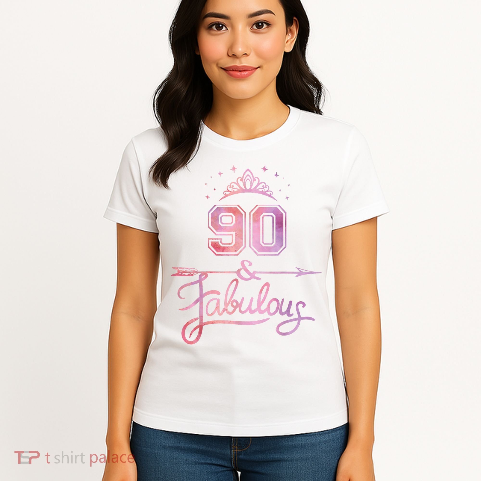90 Years Old And Fabulous Happy 90th Birthday Women's T-Shirt
