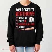 9 Year Old Baseball Birthday Party 9th Boy Nine Player Women's Sweatshirt thumb 0