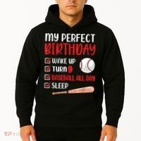 9 Year Old Baseball Birthday Party 9th Boy Nine Player Hoodie thumb 2