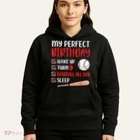 9 Year Old Baseball Birthday Party 9th Boy Nine Player Hoodie thumb 5