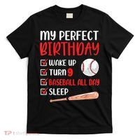 9 Year Old Baseball Birthday Party 9th Boy Nine Player T-Shirt thumb 0