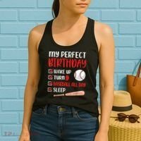 9 Year Old Baseball Birthday Party 9th Boy Nine Player Women's Tank Top thumb 2