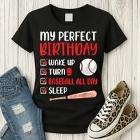 9 Year Old Baseball Birthday Party 9th Boy Nine Player Women's T-Shirt thumb 3