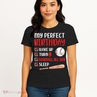 9 Year Old Baseball Birthday Party 9th Boy Nine Player Women's T-Shirt thumb 4