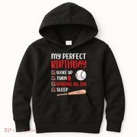 9 Year Old Baseball Birthday Party 9th Boy Nine Player Kids Hoodie thumb 0