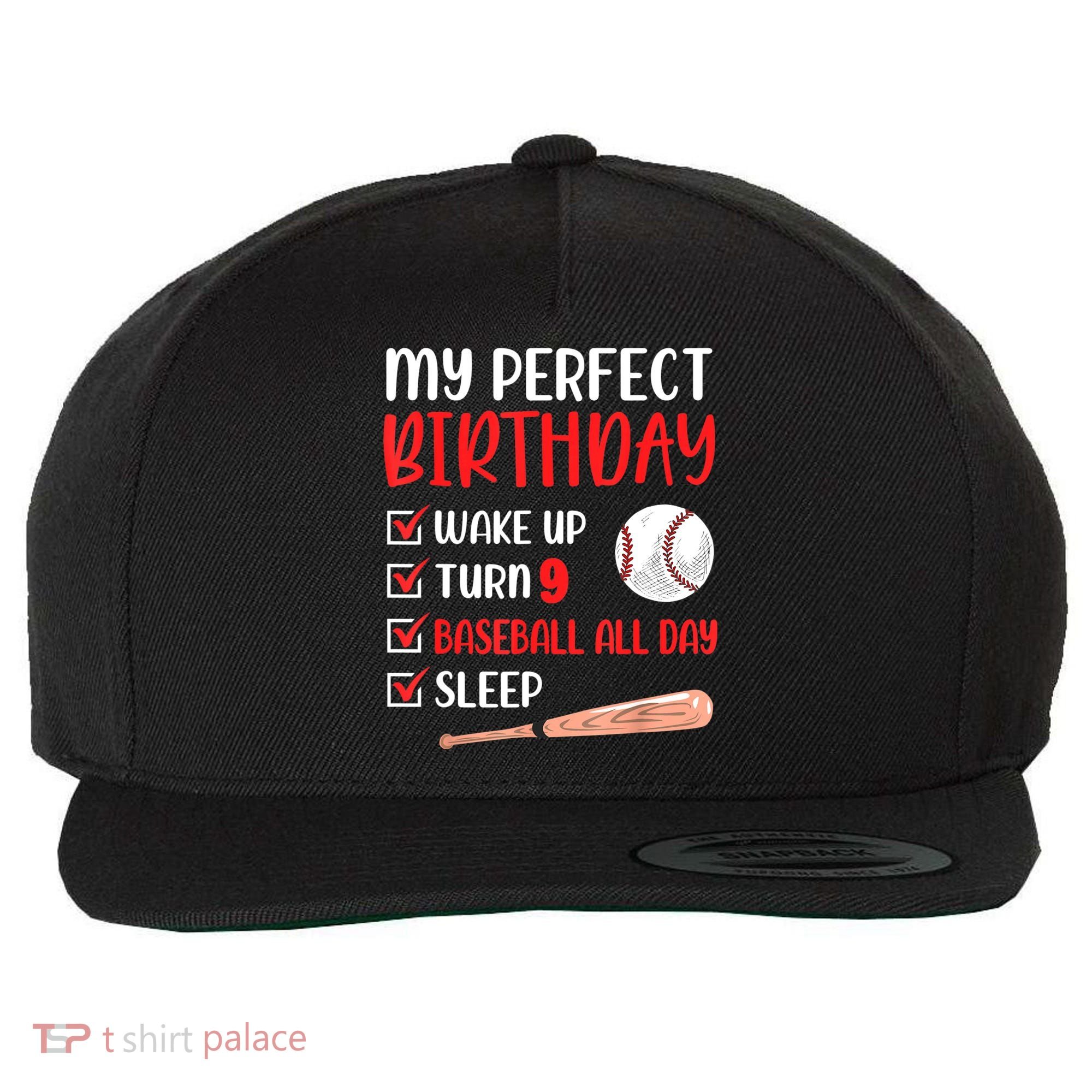 9 Year Old Baseball Birthday Party 9th Boy Nine Player Wool Snapback Cap