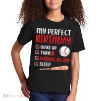 9 Year Old Baseball Birthday Party 9th Boy Nine Player Kids T-Shirt thumb 2