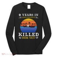 9 Years Wedding Anniversary Gift Idea For Her Funny Wife Long Sleeve Shirt thumb 0