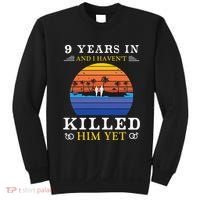 9 Years Wedding Anniversary Gift Idea For Her Funny Wife Sweatshirt thumb 0