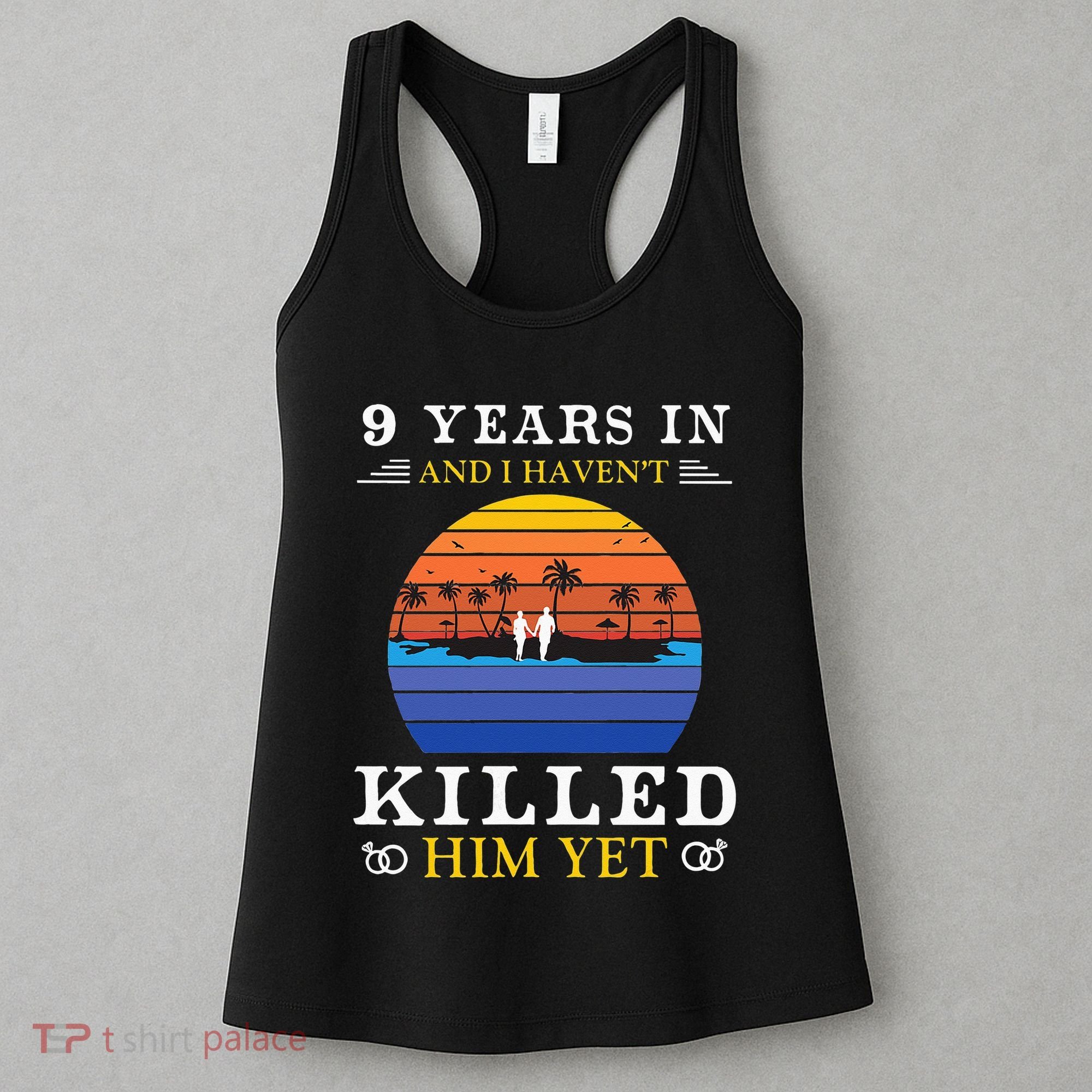 9 Years Wedding Anniversary Gift Idea For Her Funny Wife Women's Tank Top