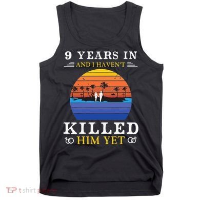 9 Years Wedding Anniversary Gift Idea For Her Funny Wife Tank Top