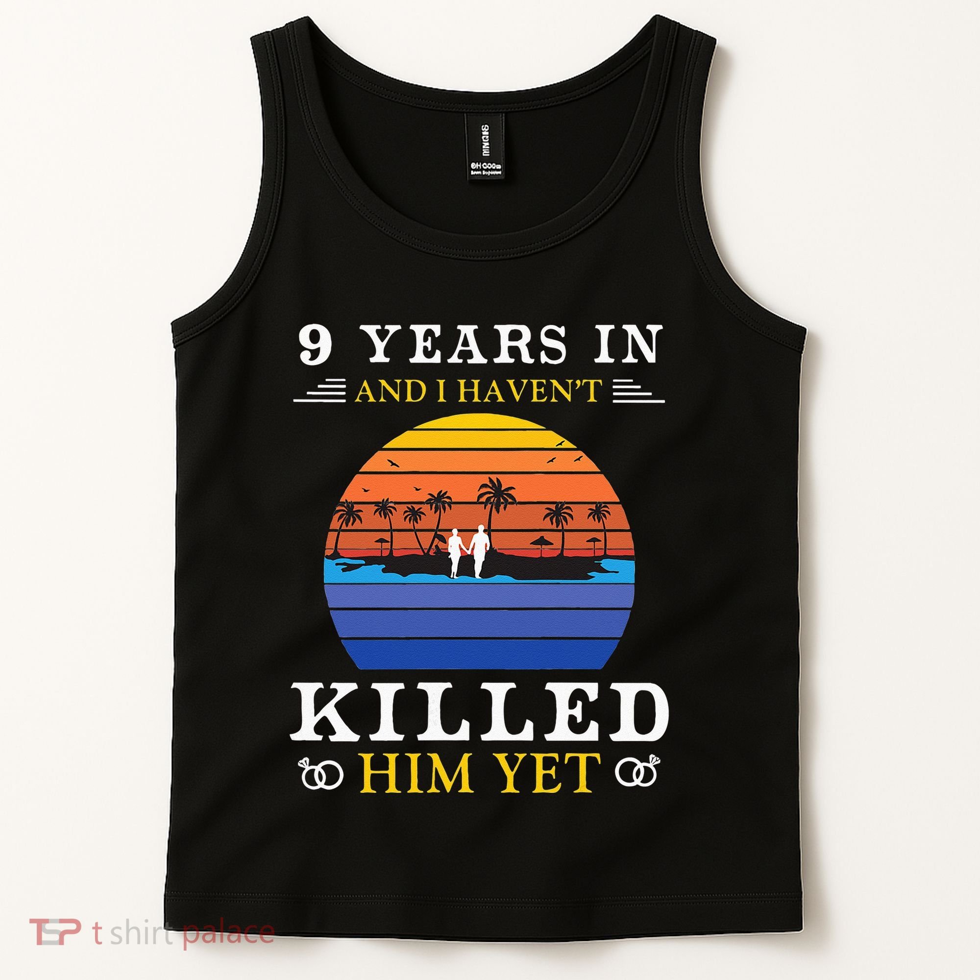 9 Years Wedding Anniversary Gift Idea For Her Funny Wife Tank Top