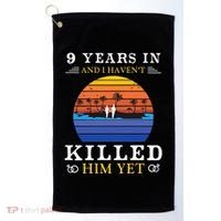 9 Years Wedding Anniversary Gift Idea For Her Funny Wife Golf Towel thumb 0