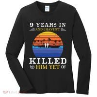 9 Years Wedding Anniversary Gift Idea For Her Funny Wife Women's Long Sleeve Shirt thumb 0