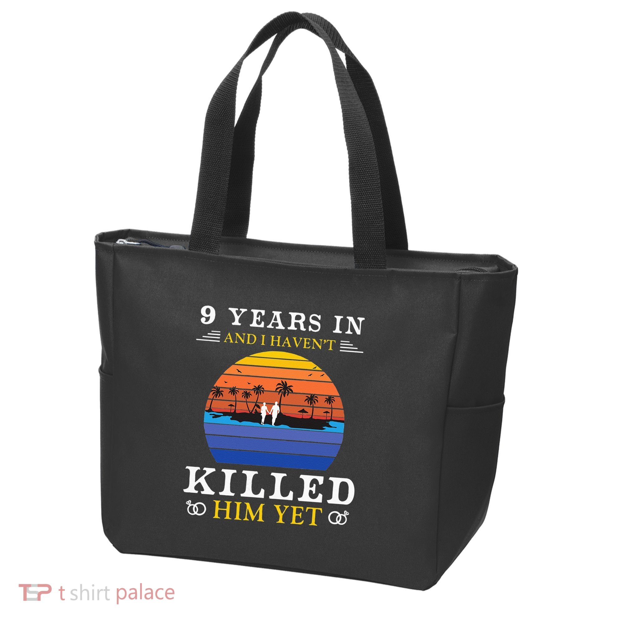 9 Years Wedding Anniversary Gift Idea For Her Funny Wife Tote Bag