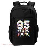 95 Years Young Happy 95th Birthday Confetti Backpack thumb 0