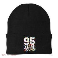 95 Years Young Happy 95th Birthday Confetti Beanie thumb 0