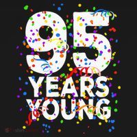 95 Years Young Happy 95th Birthday Confetti Women's Hoodie thumb 2