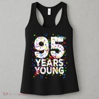95 Years Young Happy 95th Birthday Confetti Women's Tank Top thumb 3