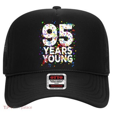 95 Years Young Happy 95th Birthday Confetti Hat