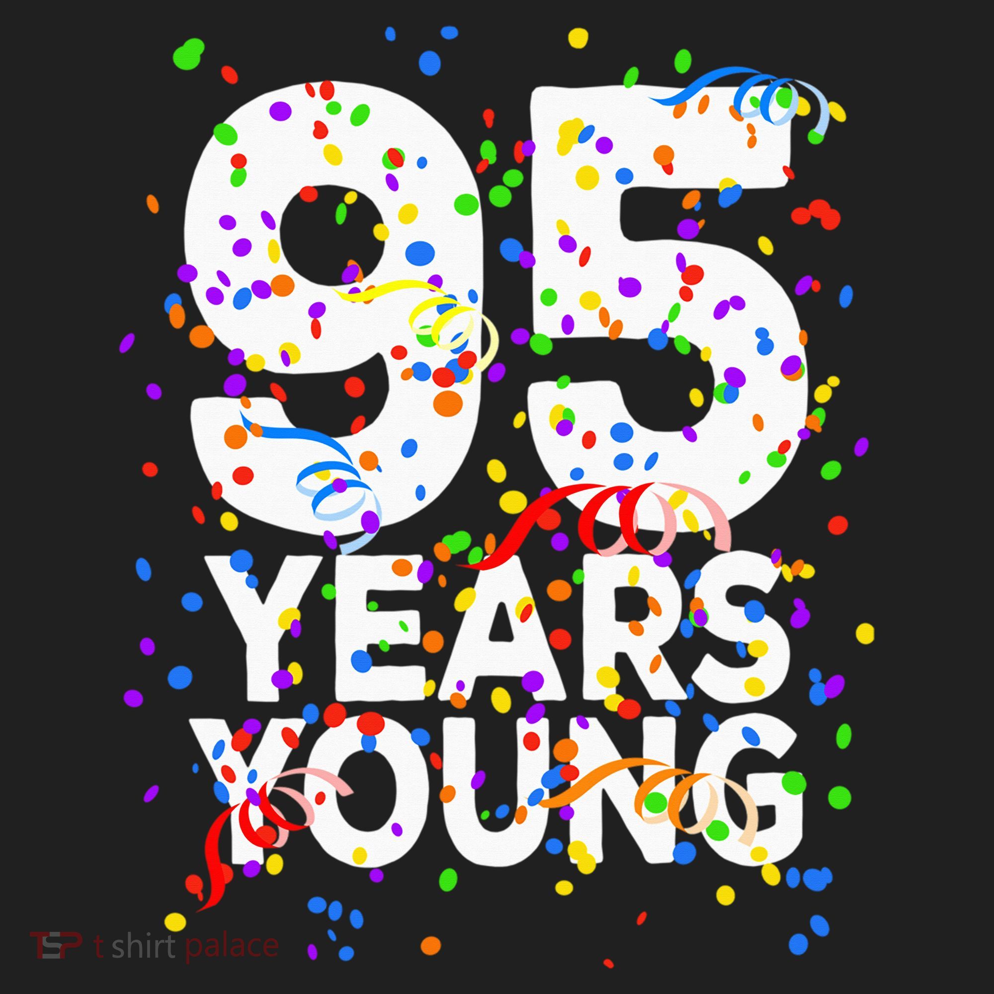 95 Years Young Happy 95th Birthday Confetti Hat