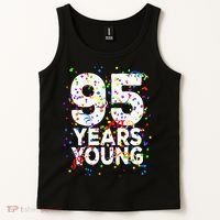 95 Years Young Happy 95th Birthday Confetti Tank Top thumb 2