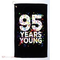 95 Years Young Happy 95th Birthday Confetti Golf Towel thumb 0