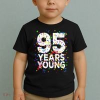 95 Years Young Happy 95th Birthday Confetti Toddler T-Shirt thumb 2