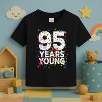 95 Years Young Happy 95th Birthday Confetti Toddler T-Shirt thumb 3