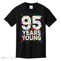 95 Years Young Happy 95th Birthday Confetti Kids T-Shirt thumb 0