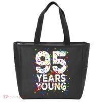 95 Years Young Happy 95th Birthday Confetti Tote Bag thumb 0