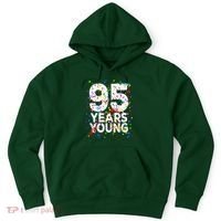 95 Years Young Happy 95th Birthday Confetti Hoodie thumb 0
