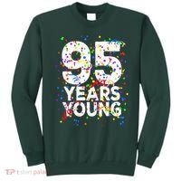 95 Years Young Happy 95th Birthday Confetti Sweatshirt thumb 0