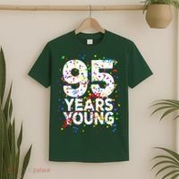 95 Years Young Happy 95th Birthday Confetti T-Shirt thumb 2
