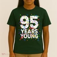 95 Years Young Happy 95th Birthday Confetti T-Shirt thumb 4