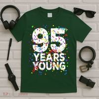 95 Years Young Happy 95th Birthday Confetti T-Shirt thumb 5