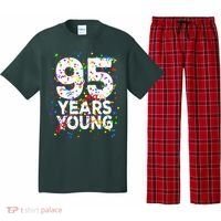 95 Years Young Happy 95th Birthday Confetti Pajama Set thumb 0