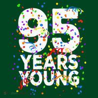 95 Years Young Happy 95th Birthday Confetti Mousepad thumb 1