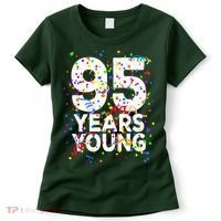 95 Years Young Happy 95th Birthday Confetti Women's T-Shirt thumb 0