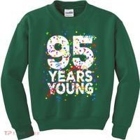 95 Years Young Happy 95th Birthday Confetti Kids Sweatshirt thumb 0
